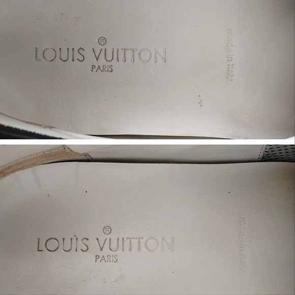 Louis Vuitton Black White Leather Sneakers - Picture 9 of 16